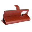 Klapkové puzdro pre Infinix Hot 11s, Crazy Horse Wallet, hnedé