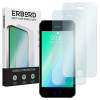 2x tvrdené sklo pre iPhone 5/5S/5C/SE, ERBORD 9H Hard Glass na displeji