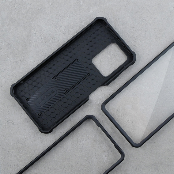 Obrnené puzdro pre Xiaomi Redmi Note 12 Pro 5G / POCO X5 Pro 5G, Dexnor Full Body (Two Frames), čierne
