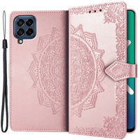 Klapkové puzdro pre Samsung Galaxy M53 5G, Mandala, ružové rose gold