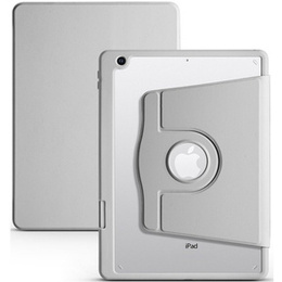 Puzdro pre iPad 10.2" 2021/2020/2019 (9/8/7 gen.), s priestorom pre stylus, otočné o 360°, sivé