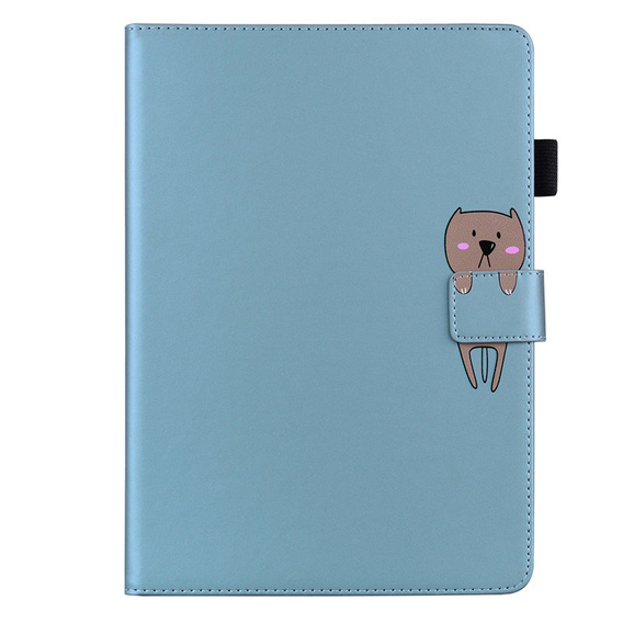 Puzdro pre iPad 10.2" 2021/2020/2019 (9/8/7 gen.), s chlopňou, animal, modré