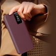Flipové puzdro pre Samsung Galaxy S24 FE, Smart View Wallet, bordové