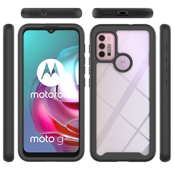 Puzdro pre Motorola Moto G10 / G20 / G30, Shockproof, s fóliou, modré