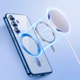 Puzdro pre Samsung Galaxy S24 FE, Electro MagSafe, modré + sklo na displej