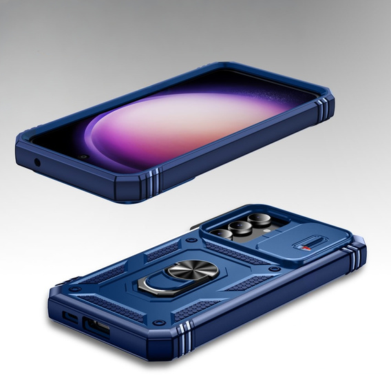 Obal na mobil pre Samsung Galaxy S23 FE, CamShield Slide, modré