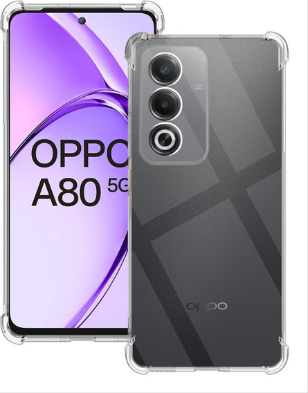 Obal na mobil pre Oppo A80, Dropproof, priehľadné