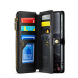Puzdro CASEME pre Samsung Galaxy S24 FE, RFID Leather Wallet, s popruhom cez rameno, čierne
