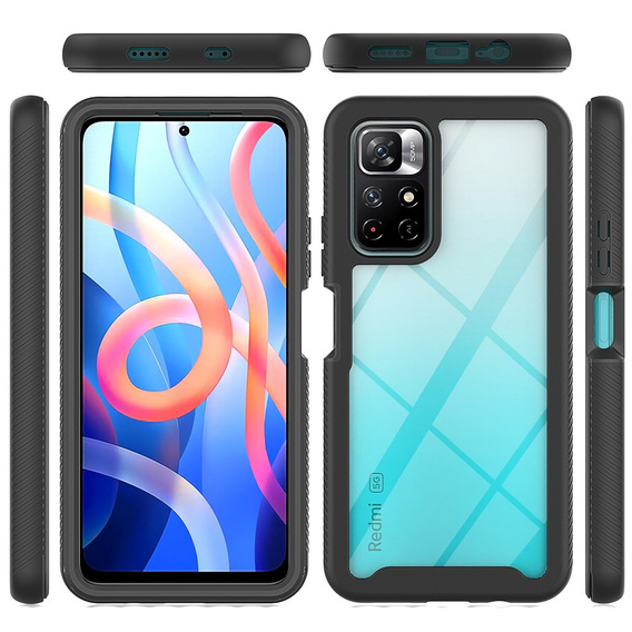 Puzdro pre Xiaomi Poco M4 Pro 5G / Redmi Note 11S 5G, Shockproof, s fóliou, modré