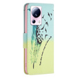 Klapkové puzdro pre Xiaomi 13 Lite, Wallet, feather, modré