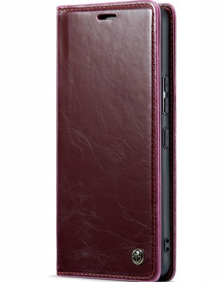 CASEME flipové puzdro pre Samsung Galaxy A53 5G, Waxy Textured, bordové