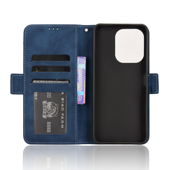 Klapkové puzdro pre Xiaomi Redmi 13, Card Slot, tmavomodré