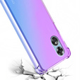 Puzdro pre Oppo A17, Gradient Dropproof, Fialová / modrá