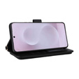 Puzdro s chlopňou pre Samsung Galaxy S25 Edge, Crossbody Leather Wallet, čierne