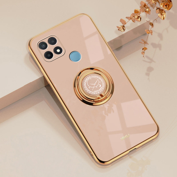 Obal na mobil pre Oppo A15 / A15s, Electro Ring, ružové