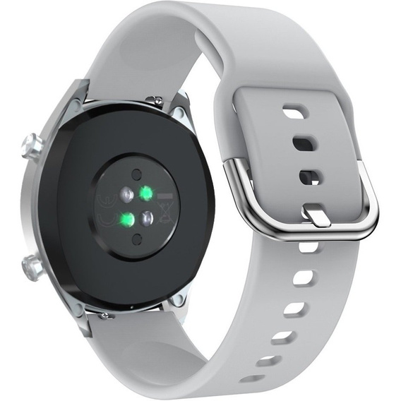 Pasek Silikonowy z klamrą 22mm uniwersalny - Grey