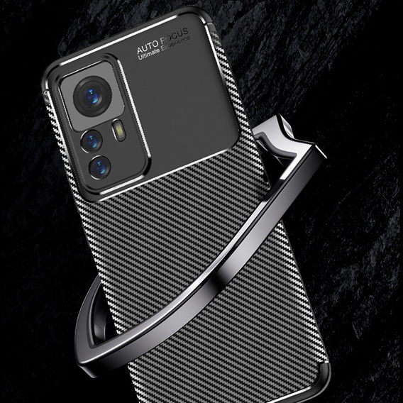 Obal na mobil pre Xiaomi 12T, Carbon Gel, čierne