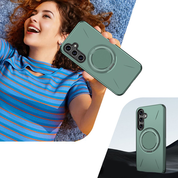 Puzdro MagSafe s podstavcom pre Samsung Galaxy A57 5G, zelené