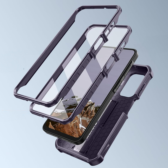 Puzdro Dexnor Full Body (dva rámy) s ochranným krytom pre Samsung Galaxy A17