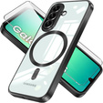 Puzdro pre Samsung Galaxy A26, Electro MagSafe, čierne + sklo na displej