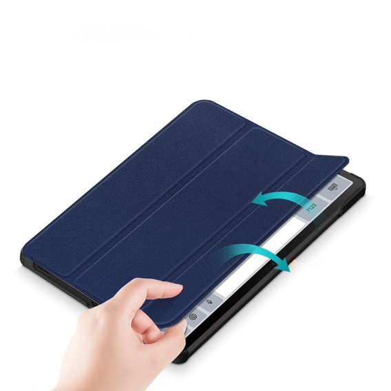 Puzdro pre Samsung Galaxy Tab S9, Smartcase s priestorom pre stylus, tmavomodré