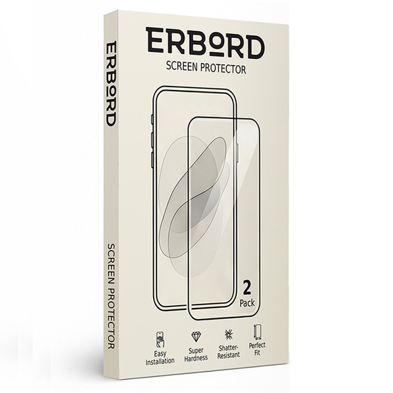 2x tvrdené sklo pre iPhone 7/8/SE 2020/SE 2022, ERBORD 9H Hard Glass na displeji