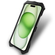 Pancierované puzdro pre iPhone 15, Aluminum Alloy, čierne