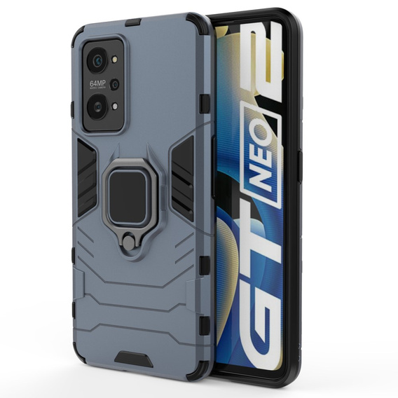 Obal na mobil pre Realme GT 2 5G / GT Neo 2 / GT Neo 3T, Kickstand Ring, modré
