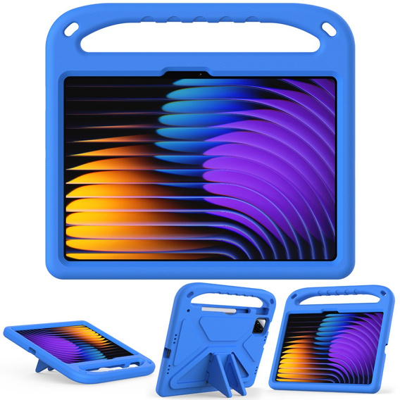 Detské puzdro pre Xiaomi Pad 7 / 7 Pro, s rukoväťou, modré