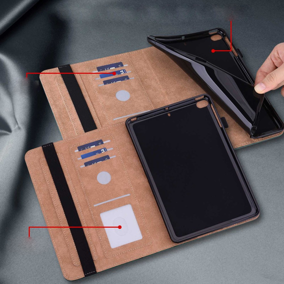 Puzdro pre Lenovo Tab M10 Plus 10.6 Gen 3 TB-125F TB-128F, Classic, s priestorom pre stylus, zelený
