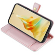Klapkové puzdro pre Oppo Reno8 T 4G, Wallet Zipper Pocket, ružové