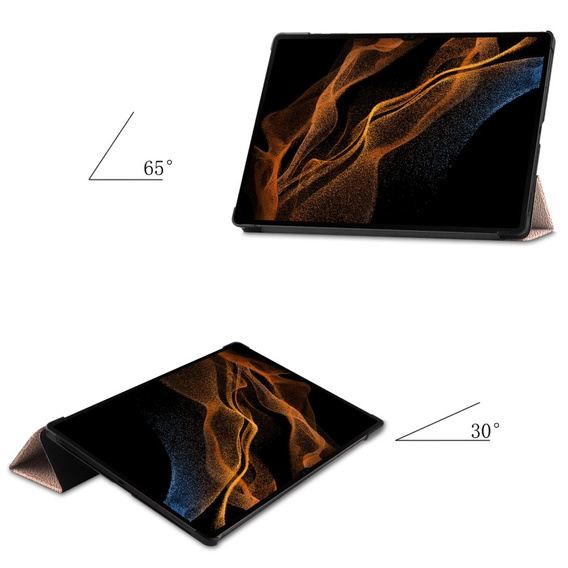 Puzdro pre Samsung Galaxy Tab S9 Ultra, Smartcase, ružové rose gold