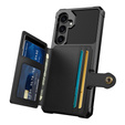 Puzdro pre Samsung Galaxy A35 5G, Card Holder Kickstand, čierne