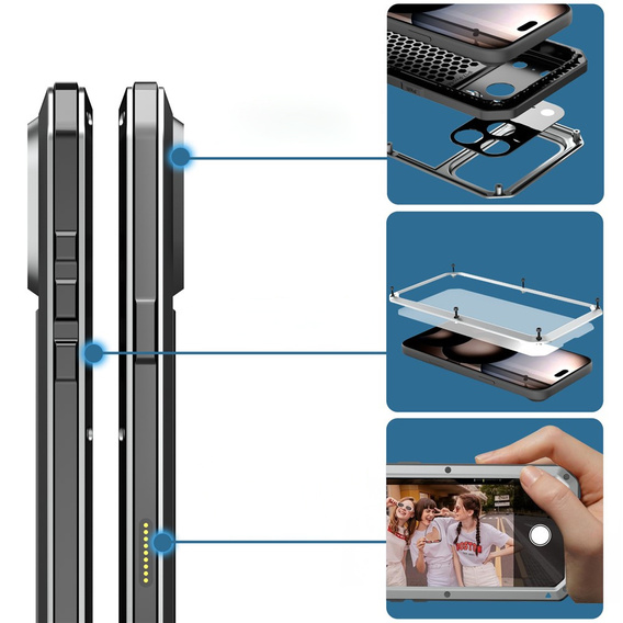 Puzdro s integrovaným tvrdeným sklom pre iPhone 17 Pro Max