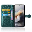 Flipové puzdro pre Motorola Moto G56 5G, Wallet Rhombus, zelený