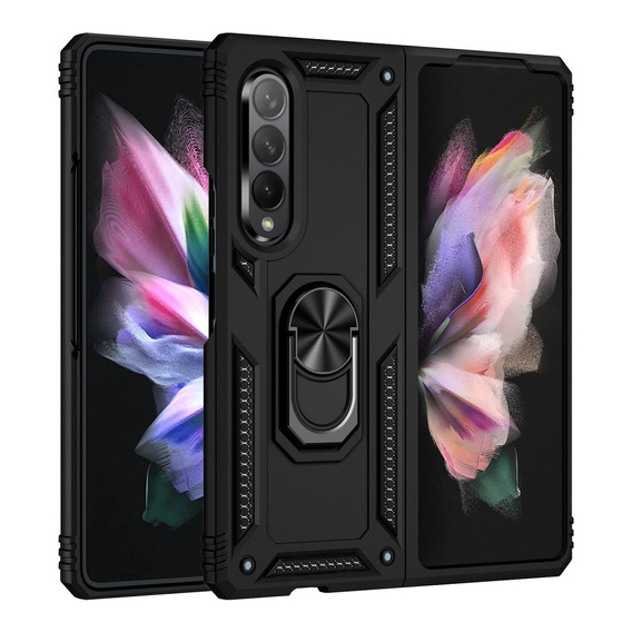 Pancierované obal na mobil pre Samsung Galaxy Z Fold3 5G, Nox Case Ring, čierne
