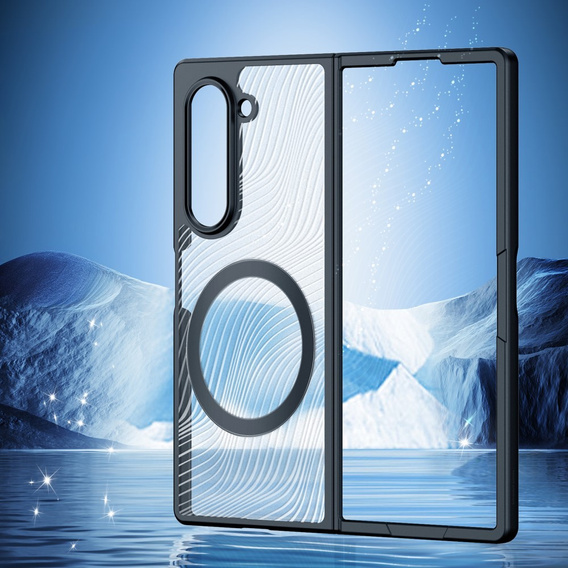 Puzdro DuxDucis pre Samsung Galaxy Z Fold6 5G, Aimo Case, pre MagSafe, transparentné / čierne