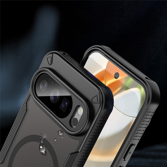 Pancierované puzdro pre Google Pixel 10 Pro, pre MagSafe, matné, čierne