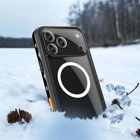Puzdro pre iPhone 17 Pro Max, vodotesné podľa IP68, SHELLBOX MagSafe, čierne