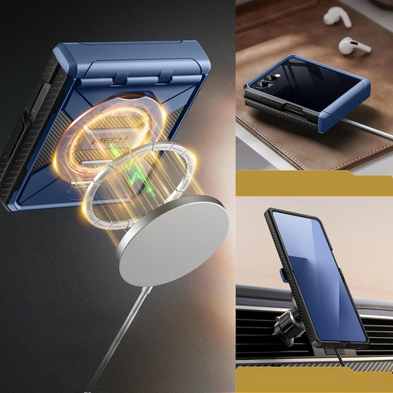 Puzdro Tongate MECH s MagSafe pre Samsung Galaxy Z Flip7 FE / Z Flip6, zelené