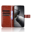 Klapkové puzdro pre Xiaomi 14T, Crazy Horse Wallet, hnedé