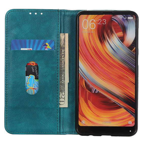 Obal na mobil pre Motorola Moto G24 / G24 Power / G04, Wallet Litchi Leather, modré