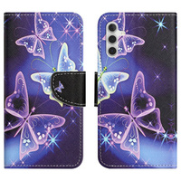 Klapkové puzdro pre Samsung Galaxy M15 5G, Wallet, Sparkling Butterflies