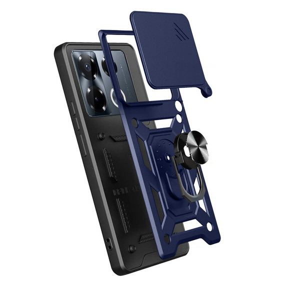 Obal na mobil pre Infinix Note 40 Pro Plus, CamShield Slide, modré