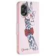 Klapkové puzdro pre Oppo A38 4G / Oppo A18 4G, Wallet, Giraffe ružové