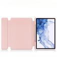Puzdro s klávesnicou pre Samsung Galaxy Tab S9, Rotary 360° Leather, ružové rose gold
