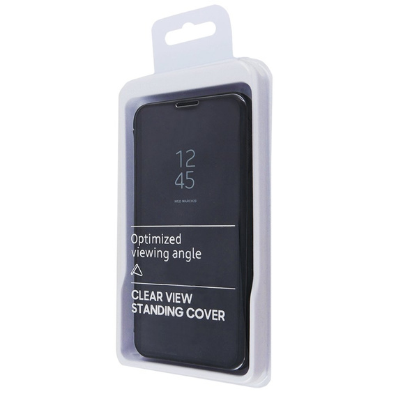 Obal na mobil pre Samsung Galaxy A12 / M12 / A12 2021, Clear View, čierne