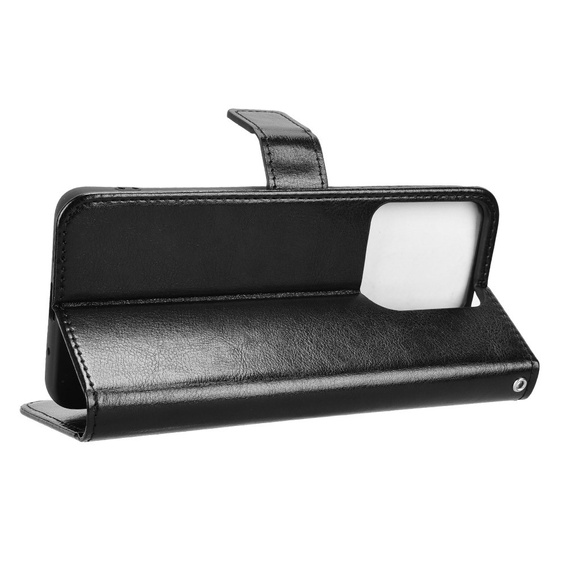 Klapkové puzdro pre Motorola Moto G15 / Motorola Moto G15 Power, Crazy Horse Wallet, čierne