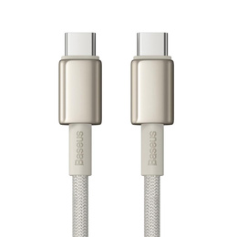 Baseus Tungsten Gold USB-C kábel na USB-C 100 W 1 m – Titanium Galaxy, zlatý