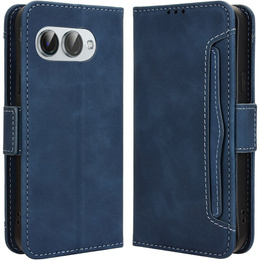 Klapkové puzdro pre T Phone 3 5G, Card Slot, tmavomodré